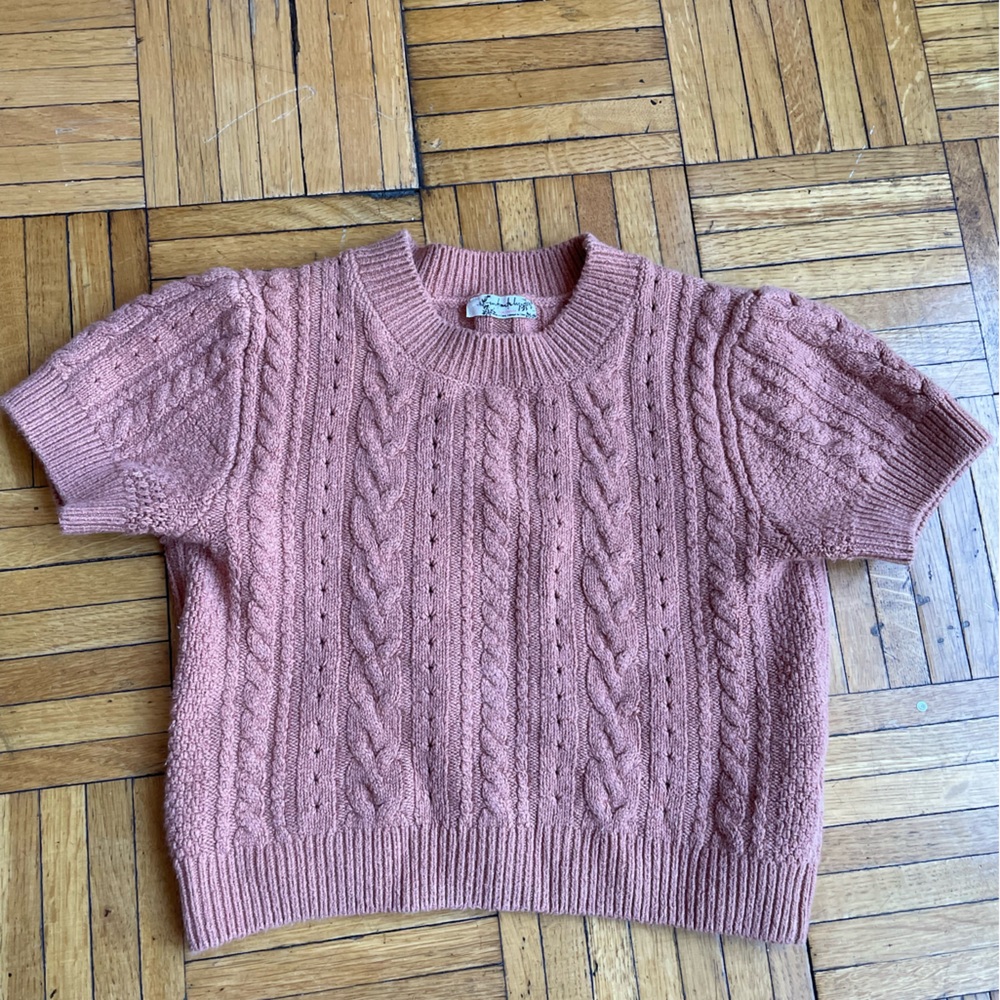 Free people cropped sweater tee. Size small